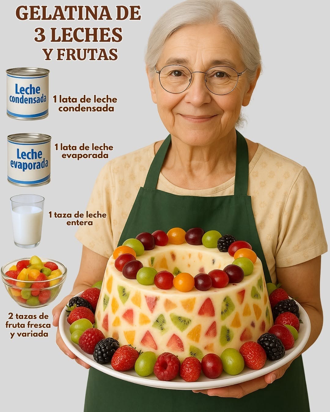 👩‍🍳El Secreto de la Gelatina de 3 Leches que Siempre Sale Perfecta😋