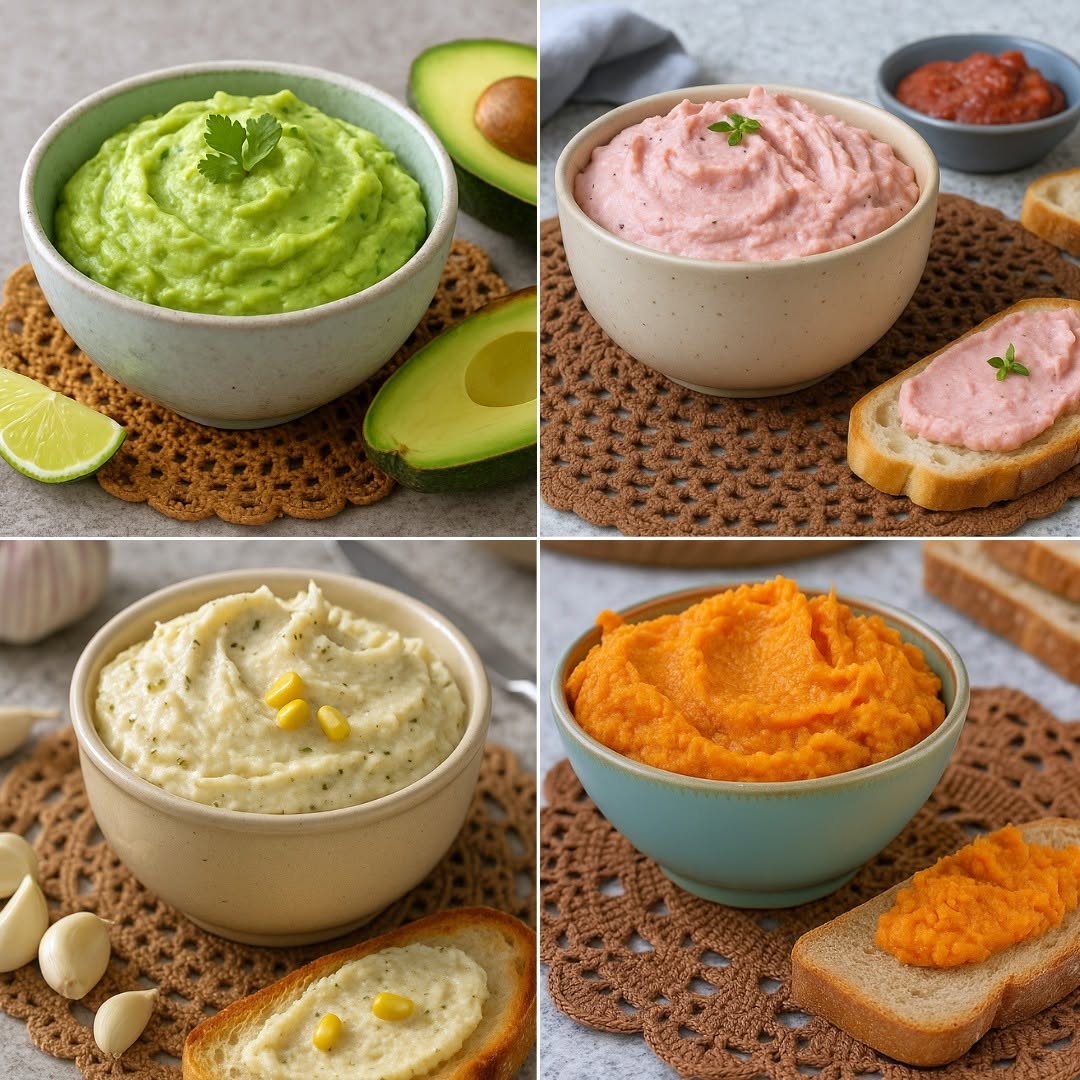 4 recetas caseras de Salsas, dips, untables y cremosos 