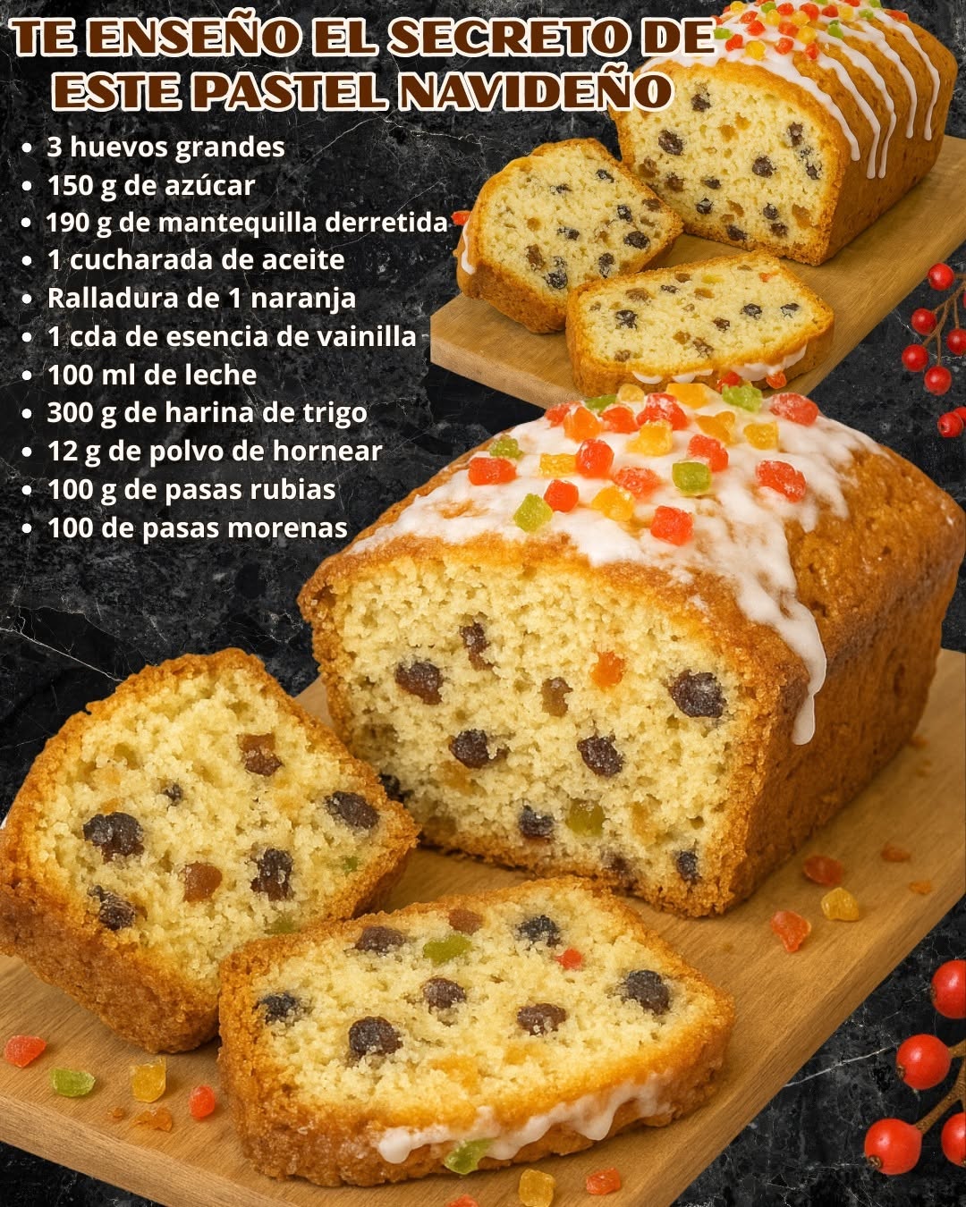 El secreto de este pastel navideño