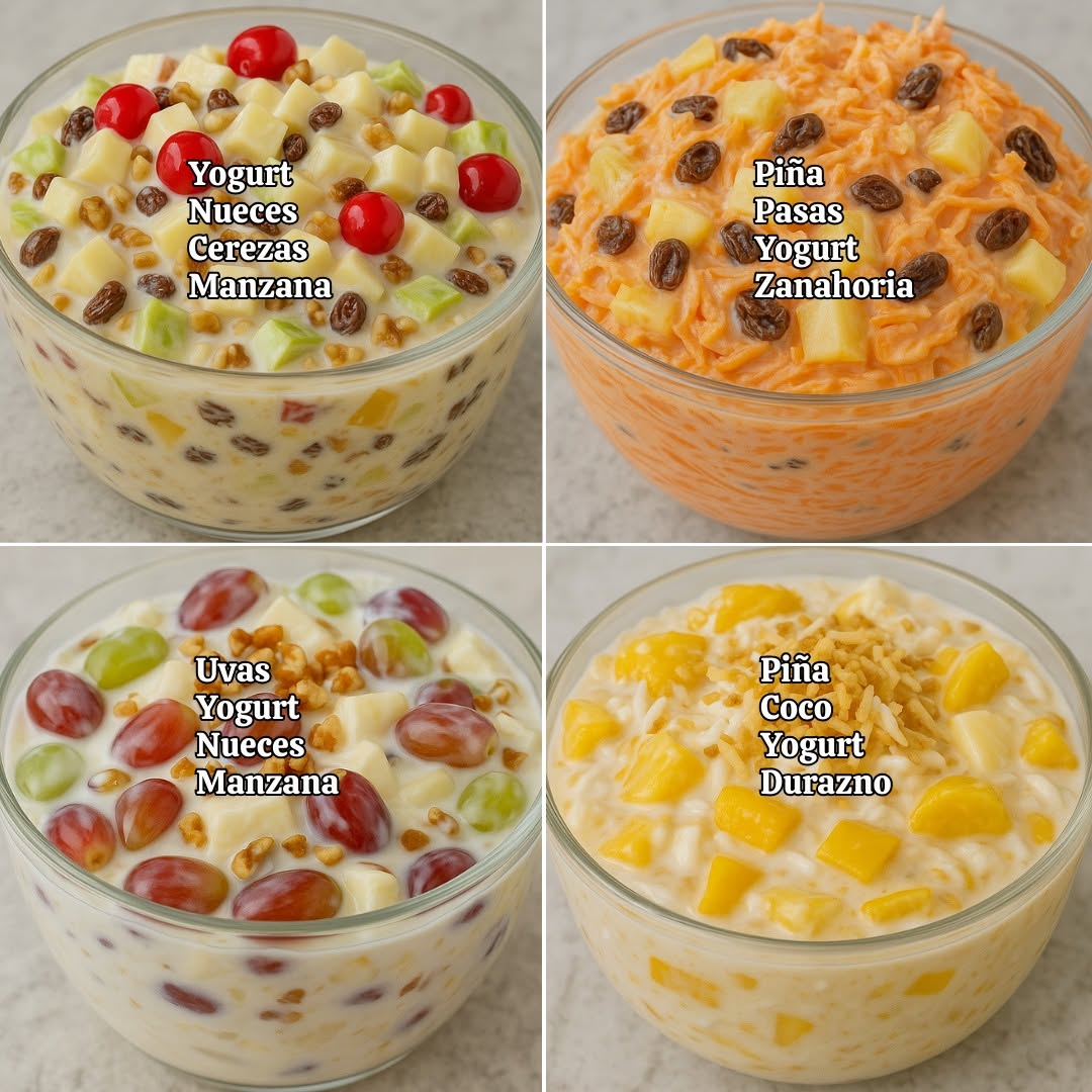4 Ideas saludables de Ensaladas Navideñas🎄🍒