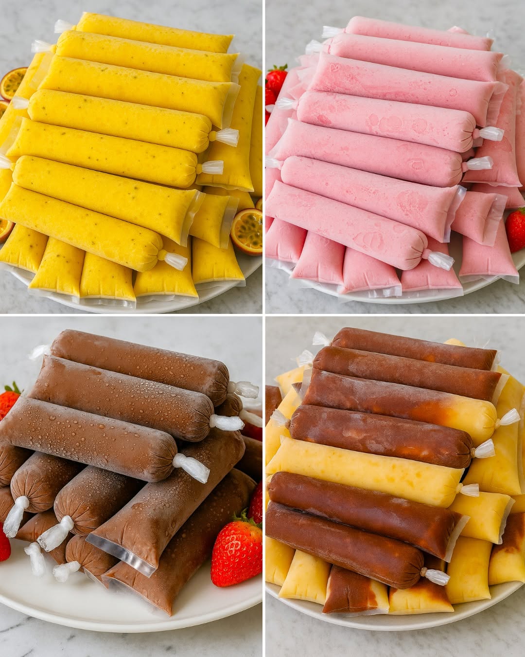 4 recetas de Helados en bolsita Cremosos y caseros