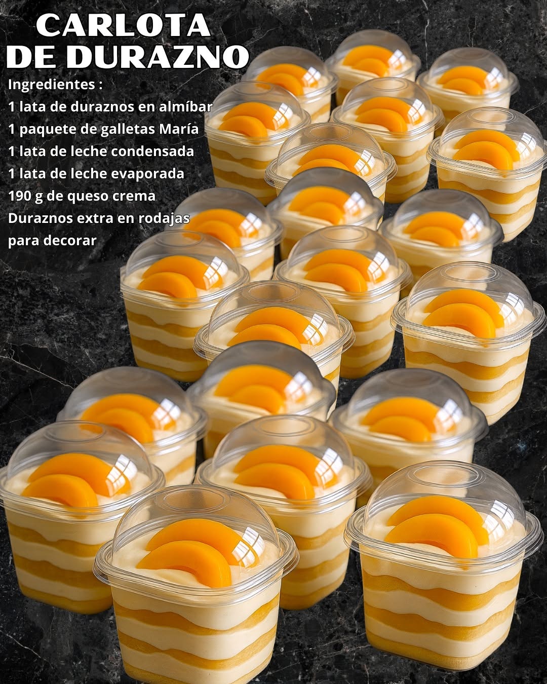 Postre fácil de durazno 🍑