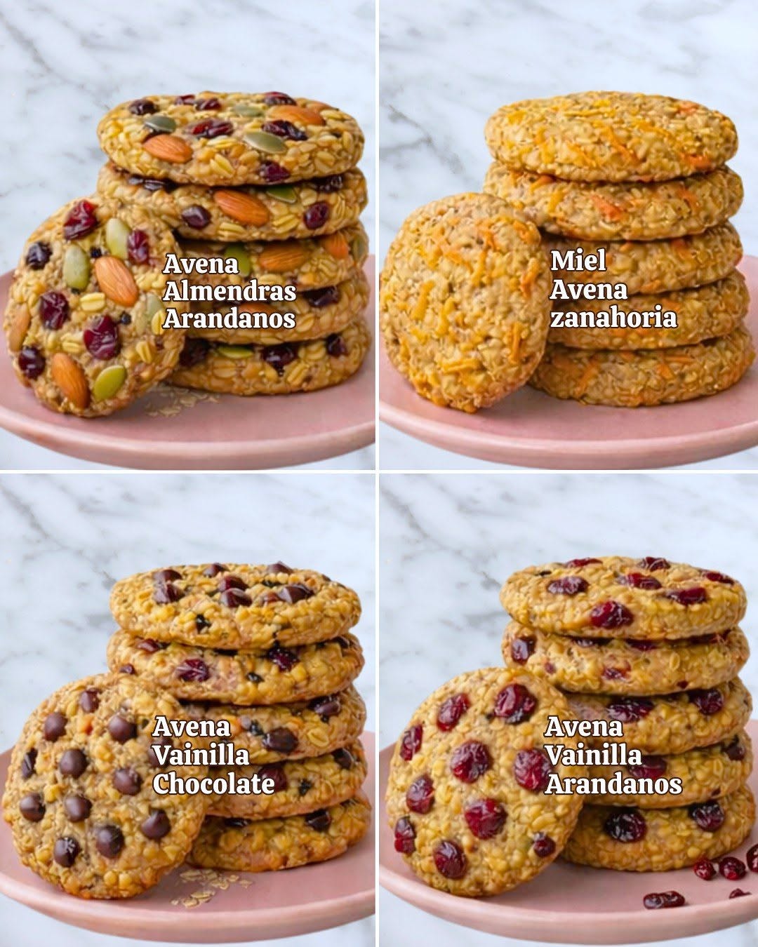 4 recetas saludables de Galletas con Avena 🍪🌾