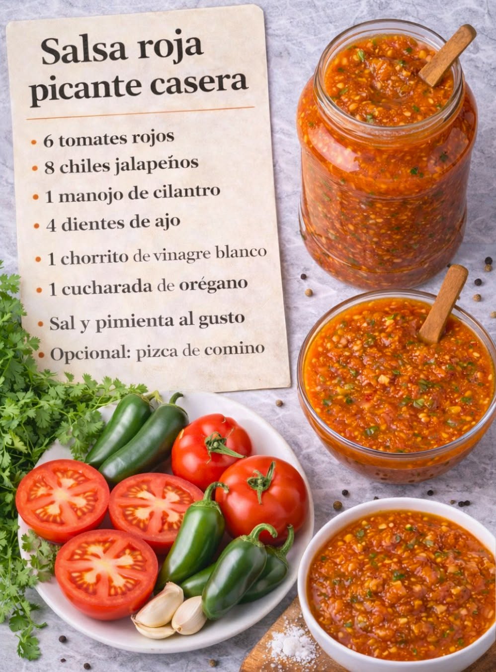 🌿🌶️ SALSA ROJA PICANTE Y CASERA 🌶️🌿  