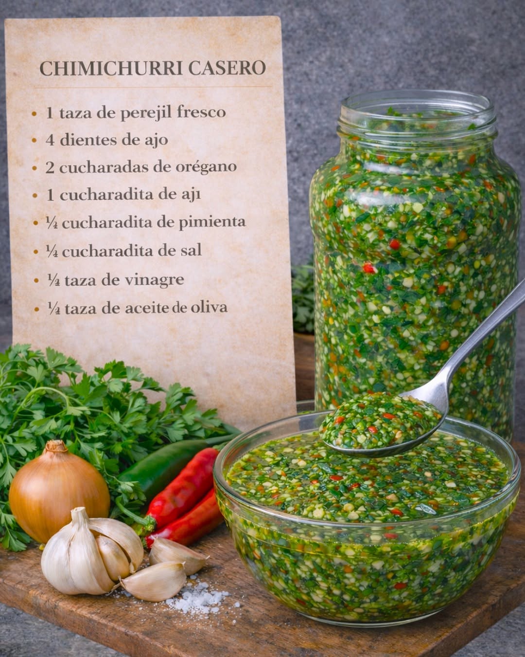 CHIMICHURRI CASERO DE MI MAMÁ ❤