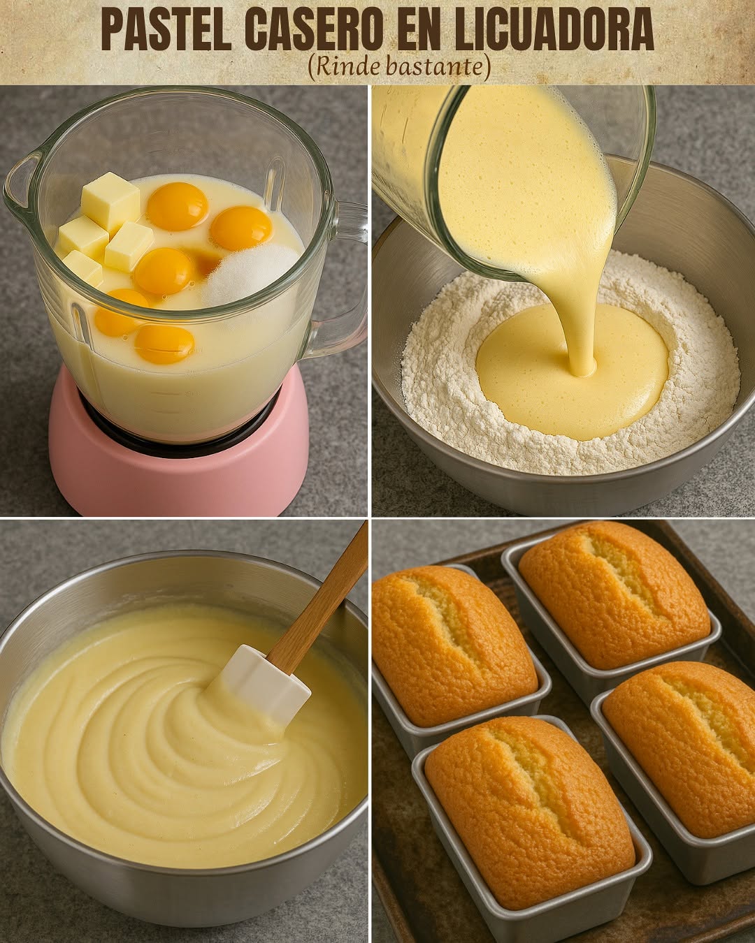 PASTEL CASERO EN LICUADORA QUE FÁCIL 😱