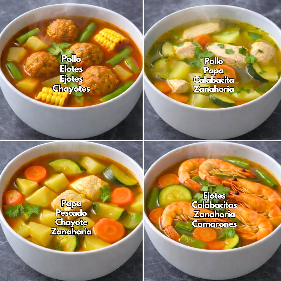 4 Ideas de Caldos Saludables para la semana 🍲