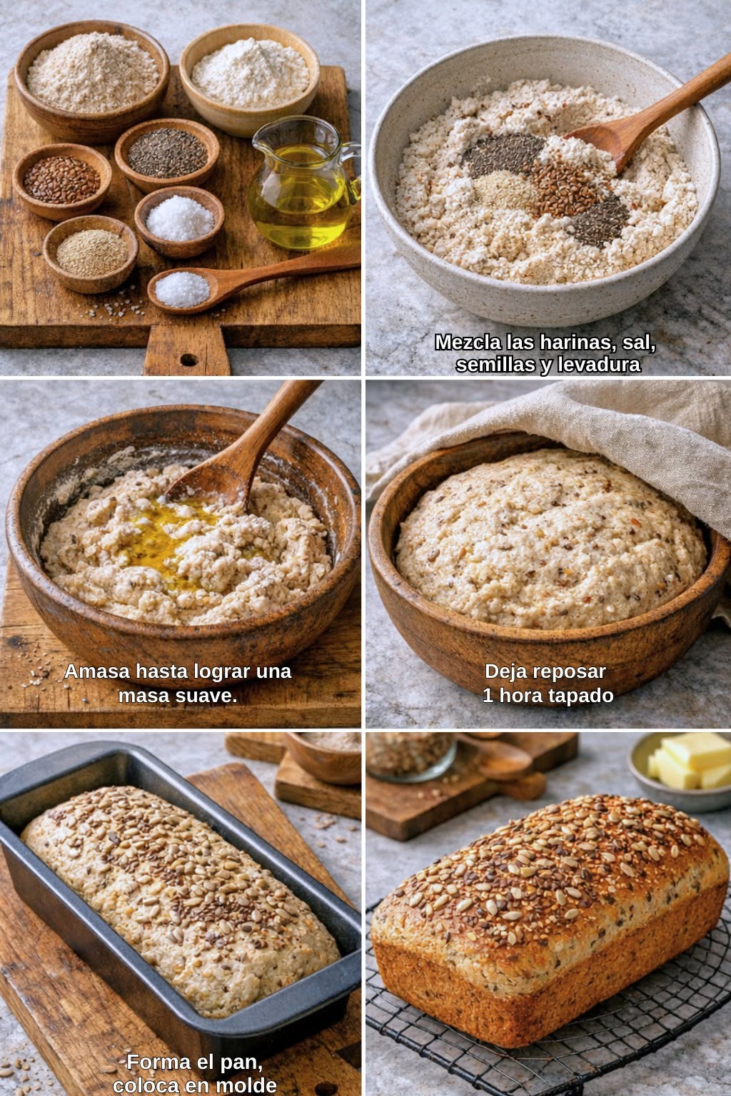 🥖Pan Integral con Semillas