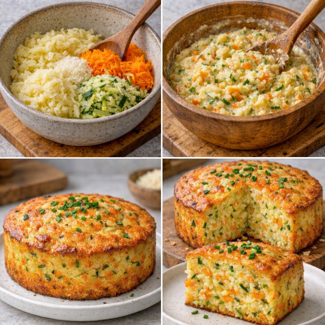 Torta de Coliflor y Queso una delicia  🧀🥦