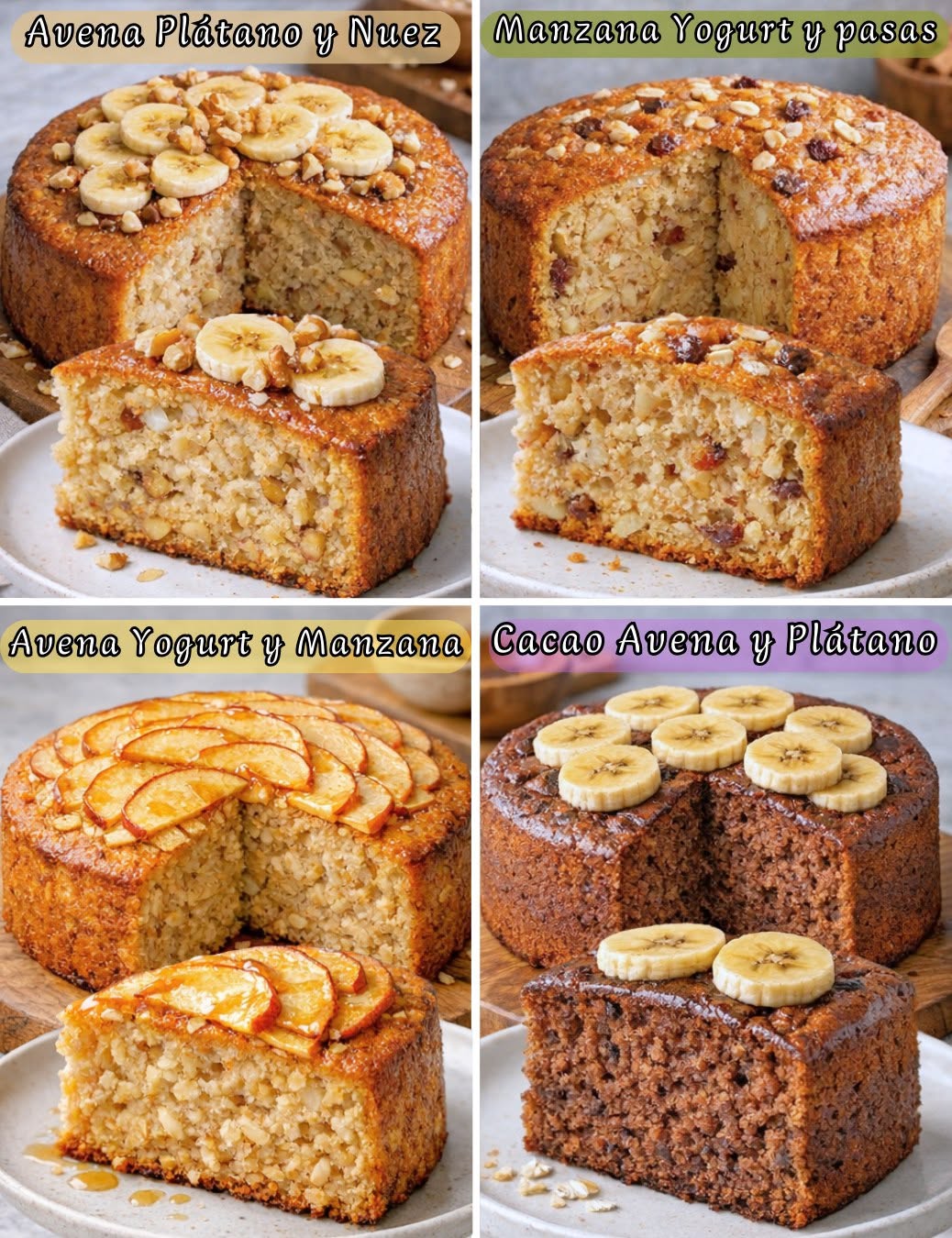 4 RECETAS SECRETAS DE PASTELES SALUDABLES Y FÁCILES