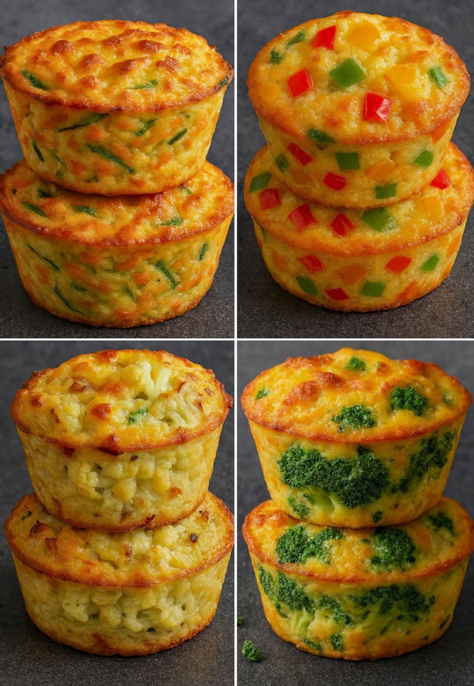4 Ideas de Panquecitos con Verduras Saludables y nutritivos 🧀🥒🥕