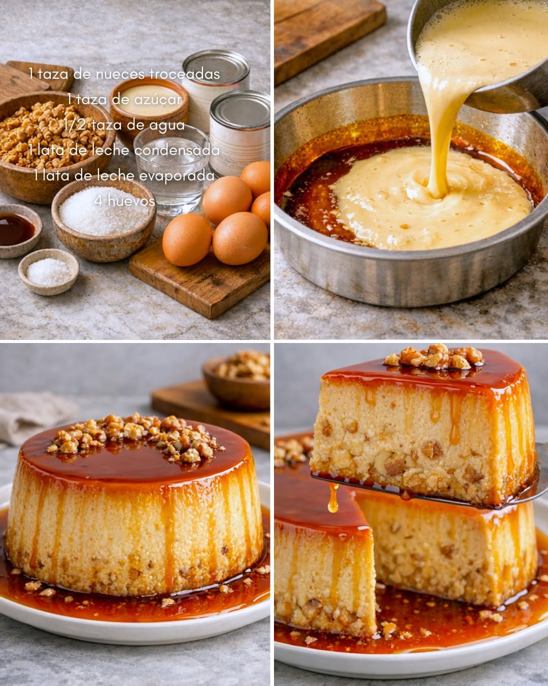 FLAN DE NUEZ CREMOSO 🌰🍮