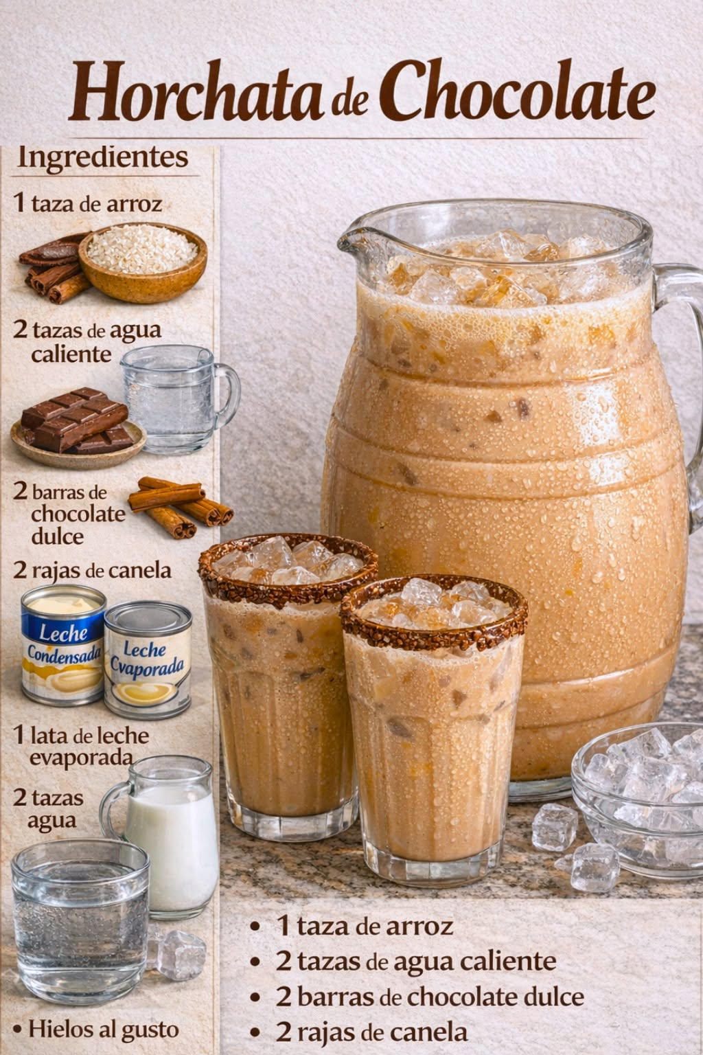 HORCHATA DE CHOCOLATE CREMOSA