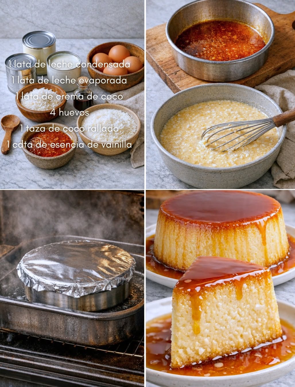 ASÍ SE HACE EL FLAN DE COCO CREMOSO CASERO 🥥🍮
