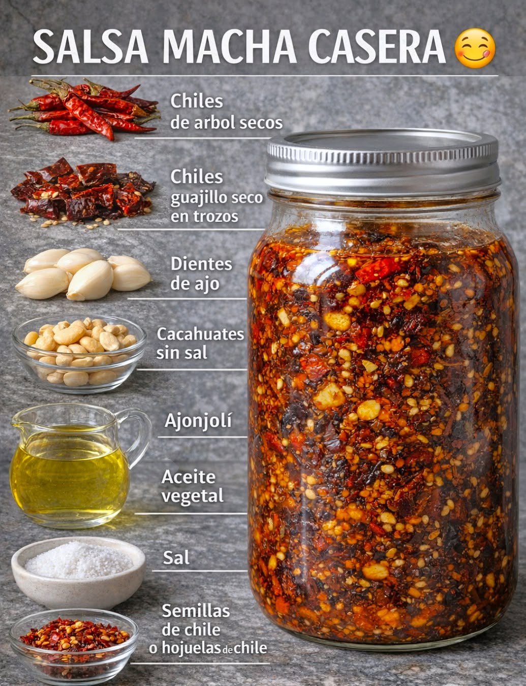 Salsa macha casera olvídate de comprar 🌶️🧄