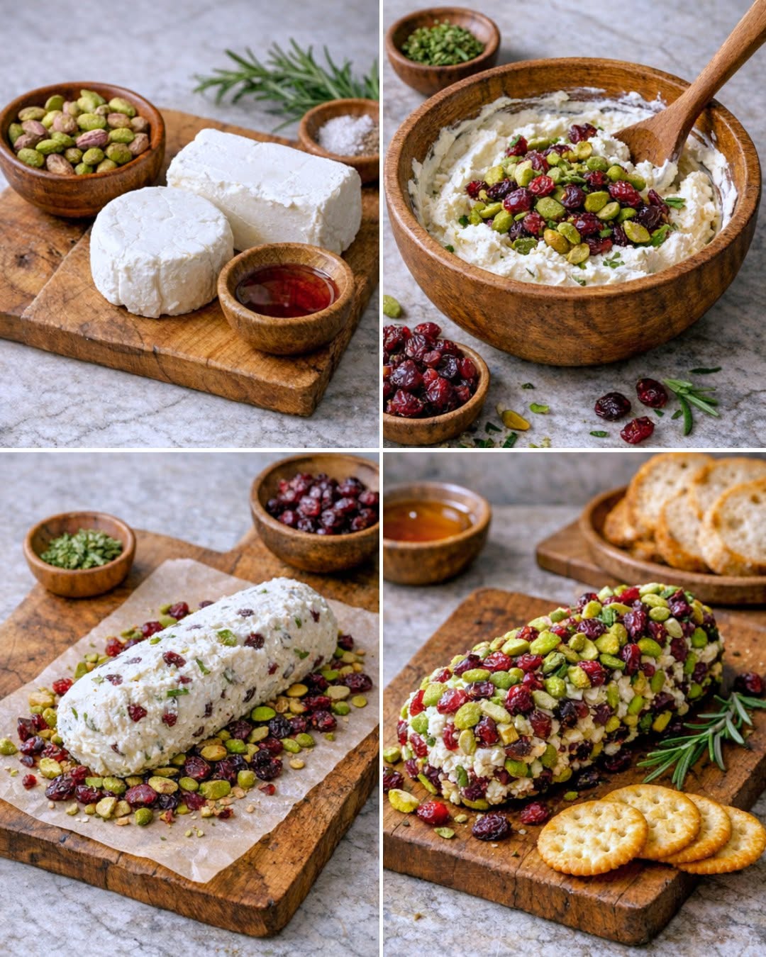 Queso botanero cremoso con pistache y arándanos 🧀🌿