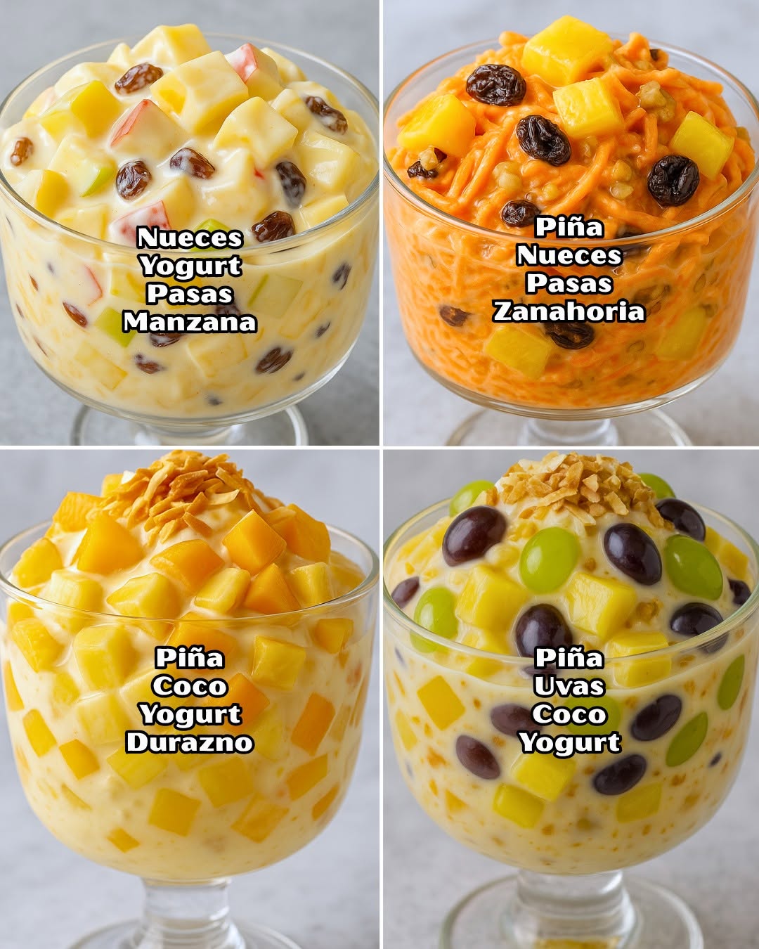 Ideas saludables de Ensaladas de Frutas 🍎🍇🥭