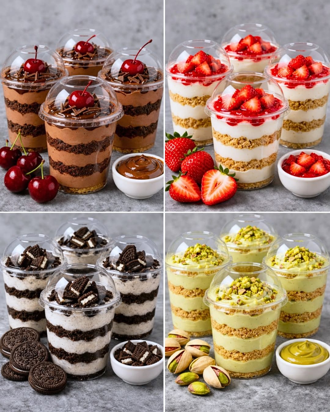 4 sabores de Postres en vasitos que son un éxito total 😱