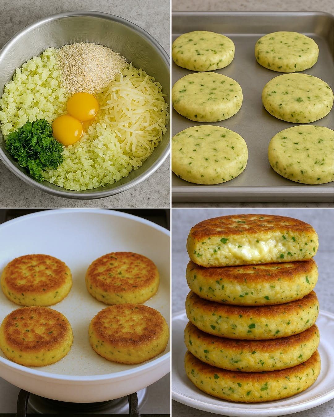 🌿🧀 Tortitas saludables de Coliflor con Queso🌿🧀