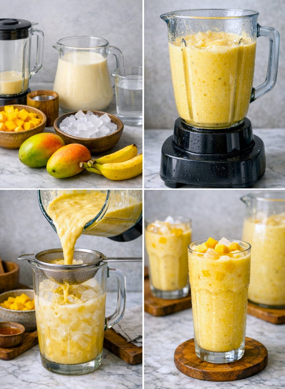 LA MEJOR RECETA DE AGUA CREMOSA DE MANGO CON PLÁTANO🥭🍌🥛
