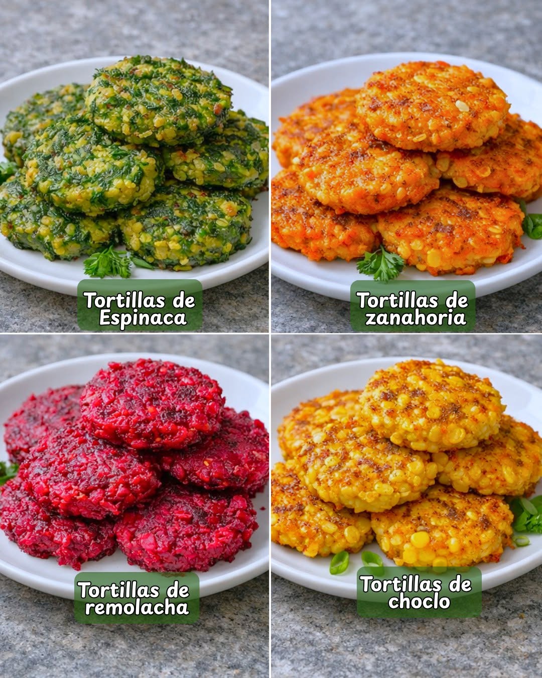IDEAS DE TORTITAS DE COLORES NATURALES 🫜🥕🌽🌿