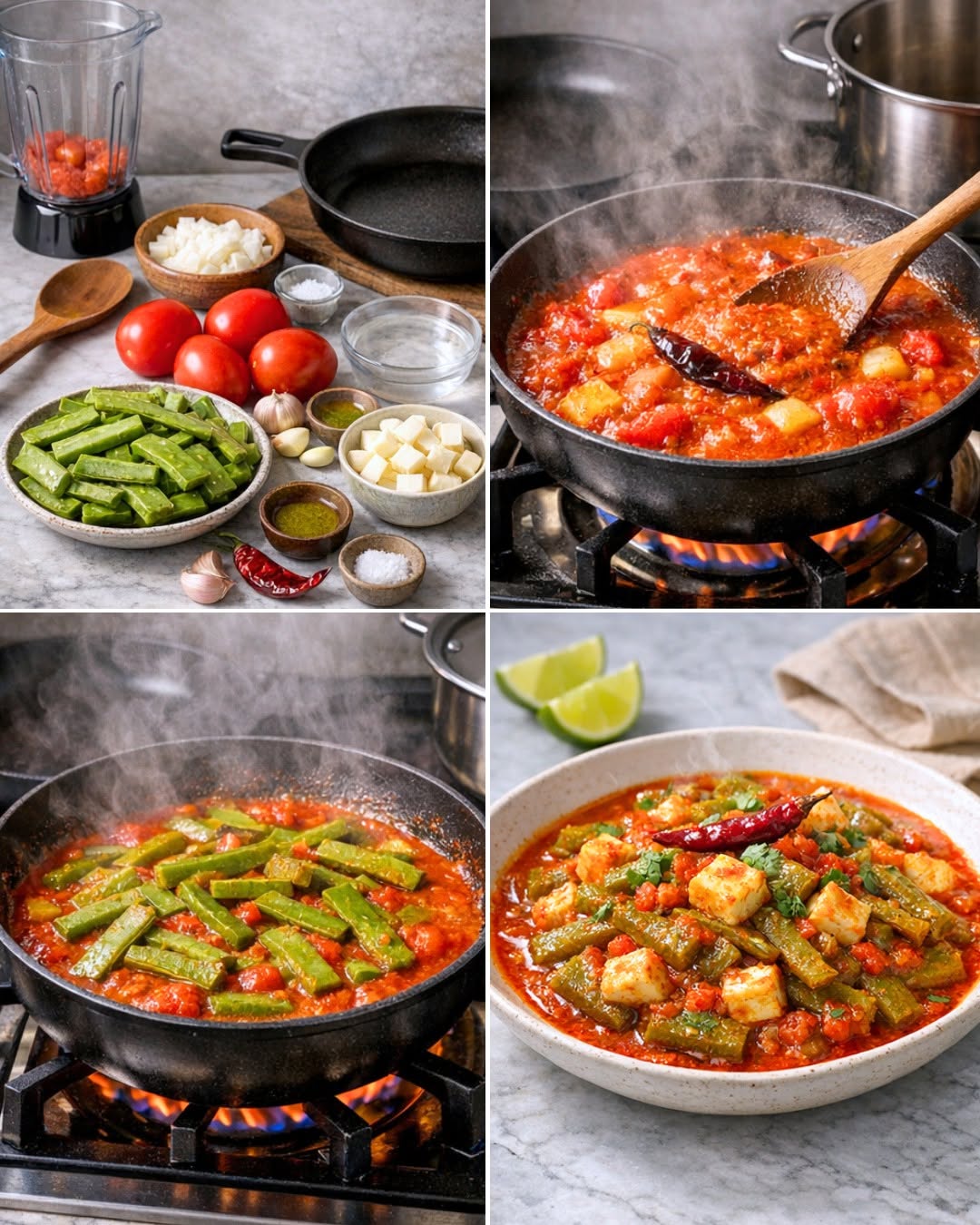 🌿Nopales En Salsa Roja Con Queso 🧀🍅