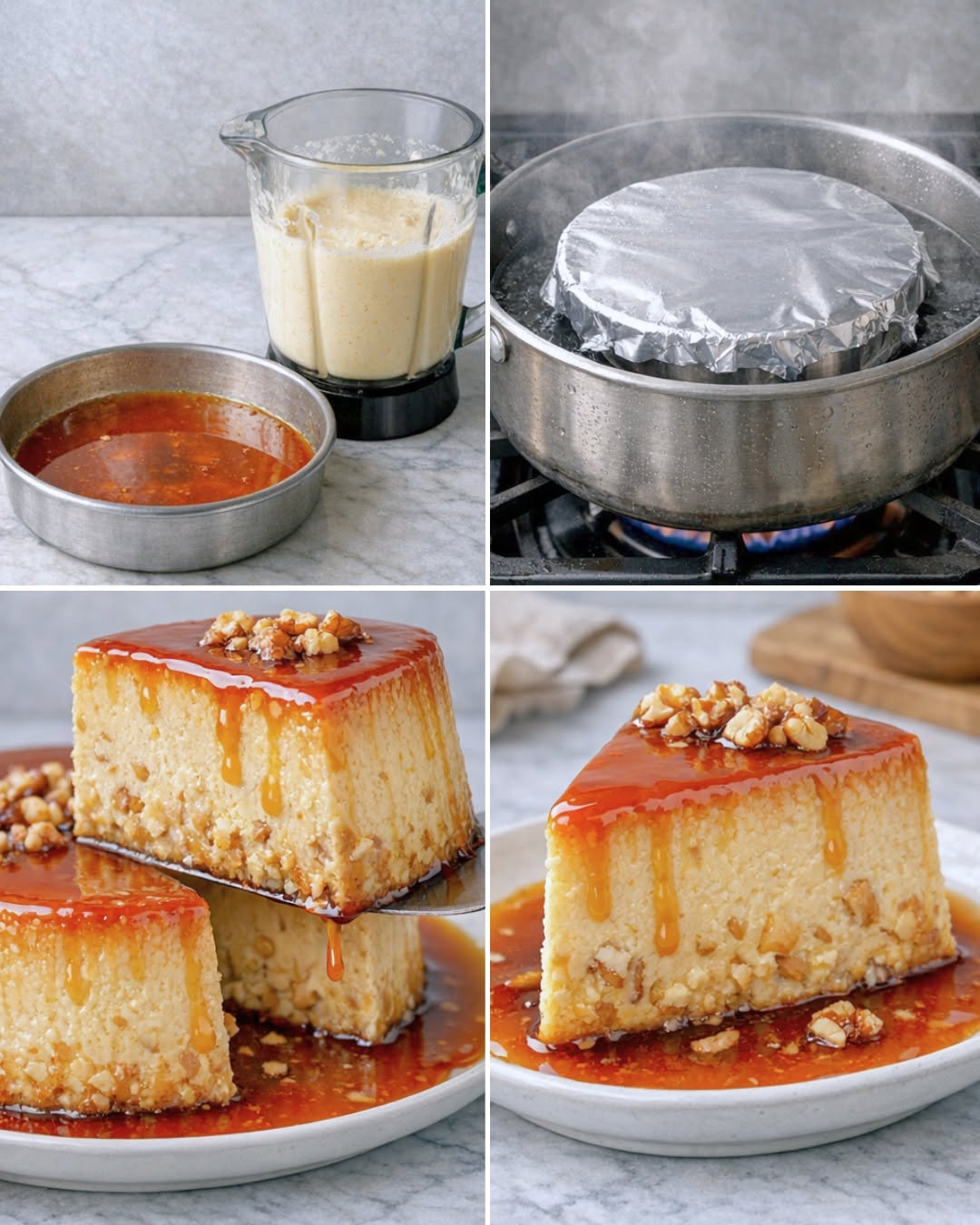 POSTRE CREMOSO DE NUEZ SIN HORNO 