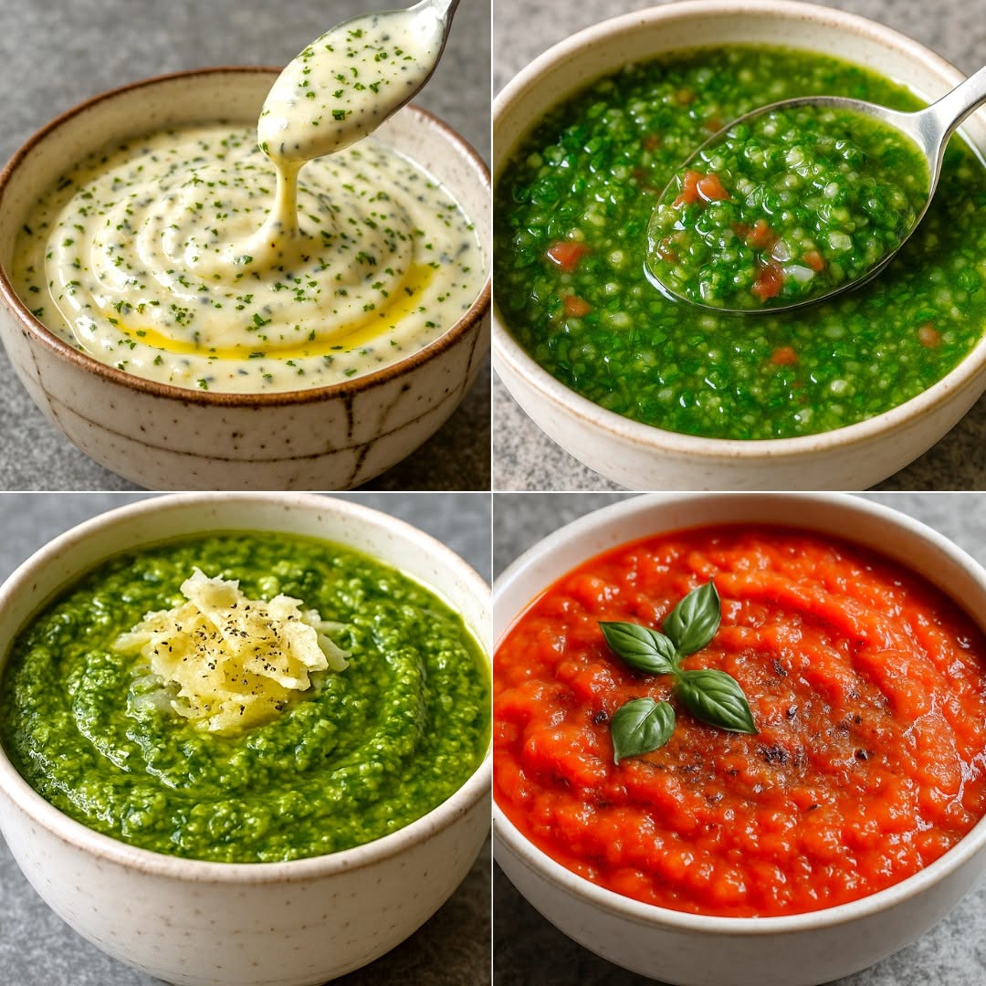 TE DOY 4 RECETAS SECRETAS DE SALSAS CASERAS que combinan con muchísimos platos