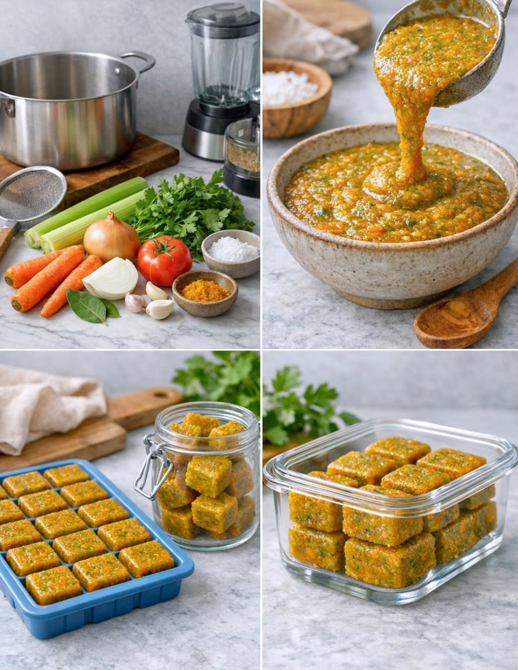Así se hacen los cubitos de caldo caseros sin químicos, con mucho sabor y perfectos para tus comidas diarias
