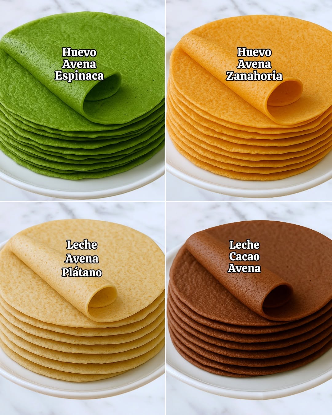 🥞 4 Recetas Saludables de Crepes con avena 🥕🌿