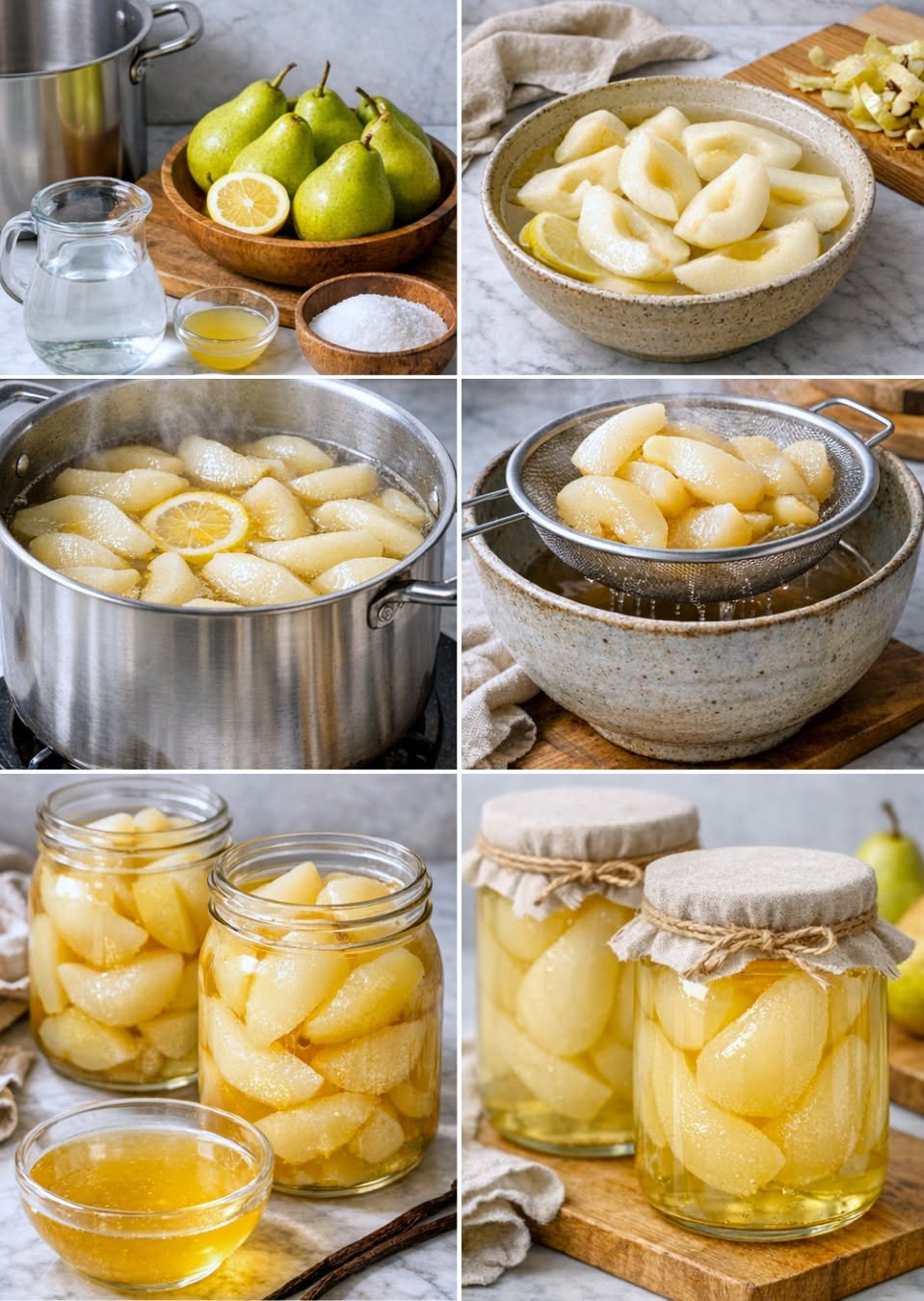 La Receta de Peras  en Almíbar que Todos Quieren Guardar 😱