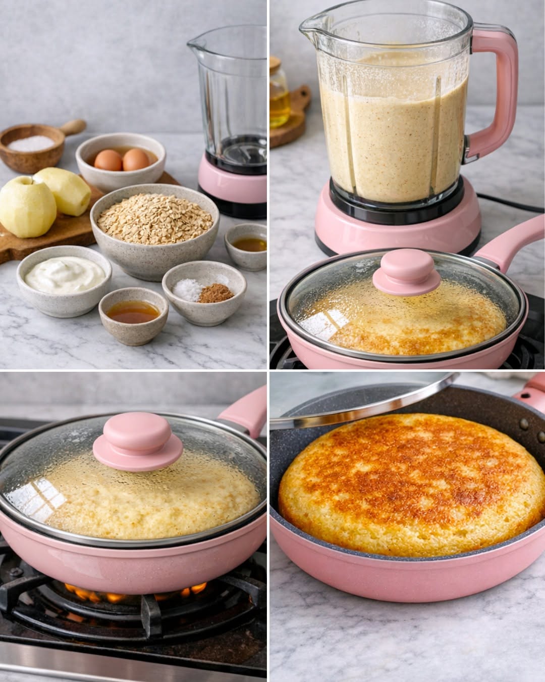 Pastel de Manzana con Avena en Sartén 🍰🍎