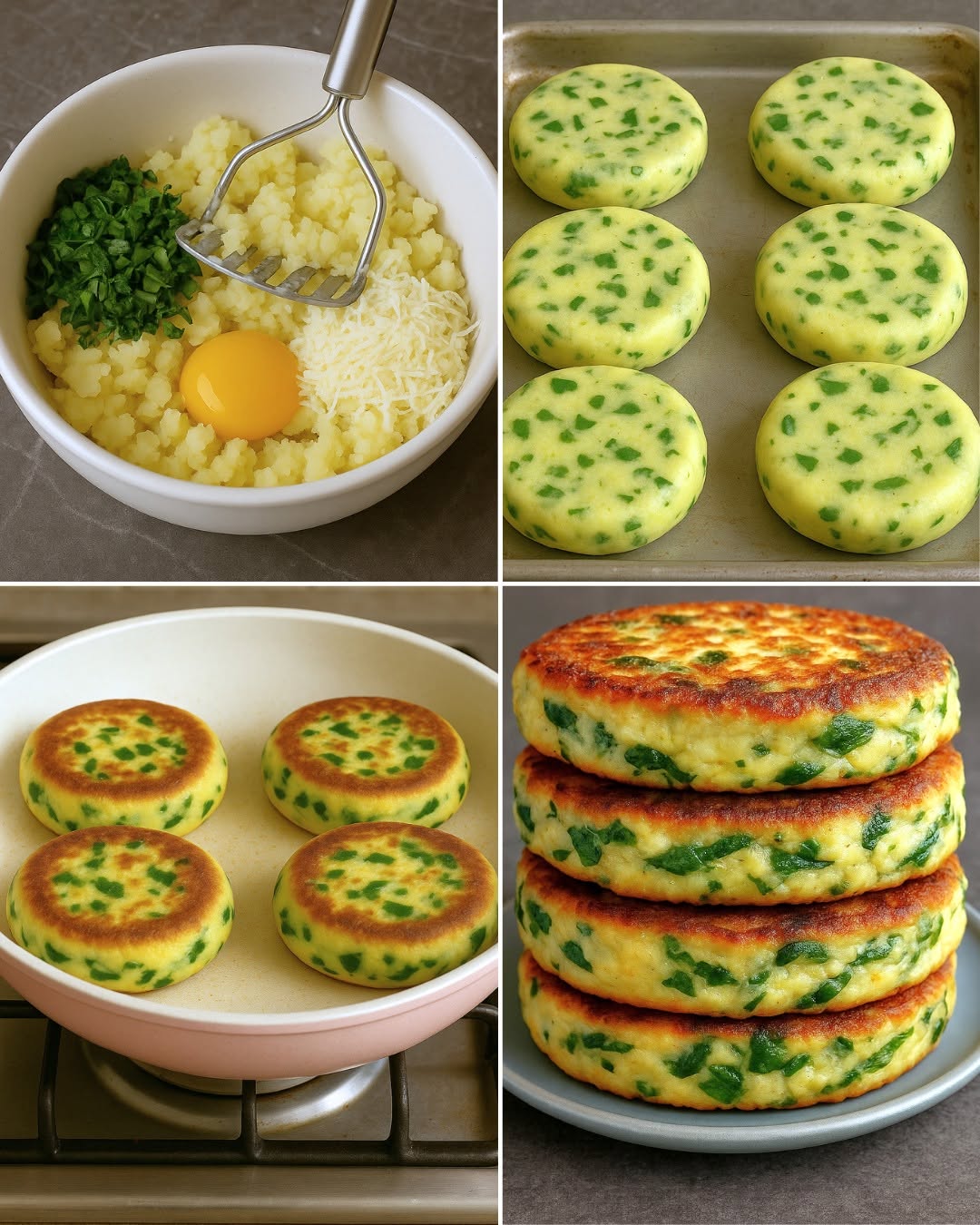 🌿🧀 Tortilla Saludable de papa, espinacas y queso 🌿🥔🧀