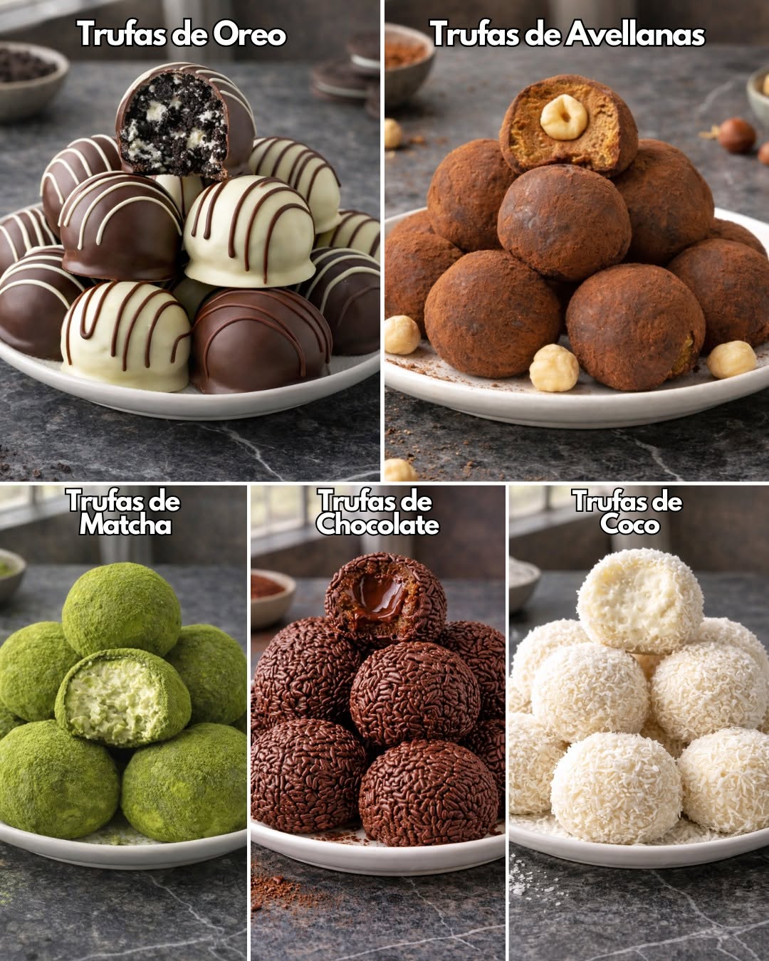 5 IDEAS PARA HACER TRUFAS EN CASA🥥🍫🌰