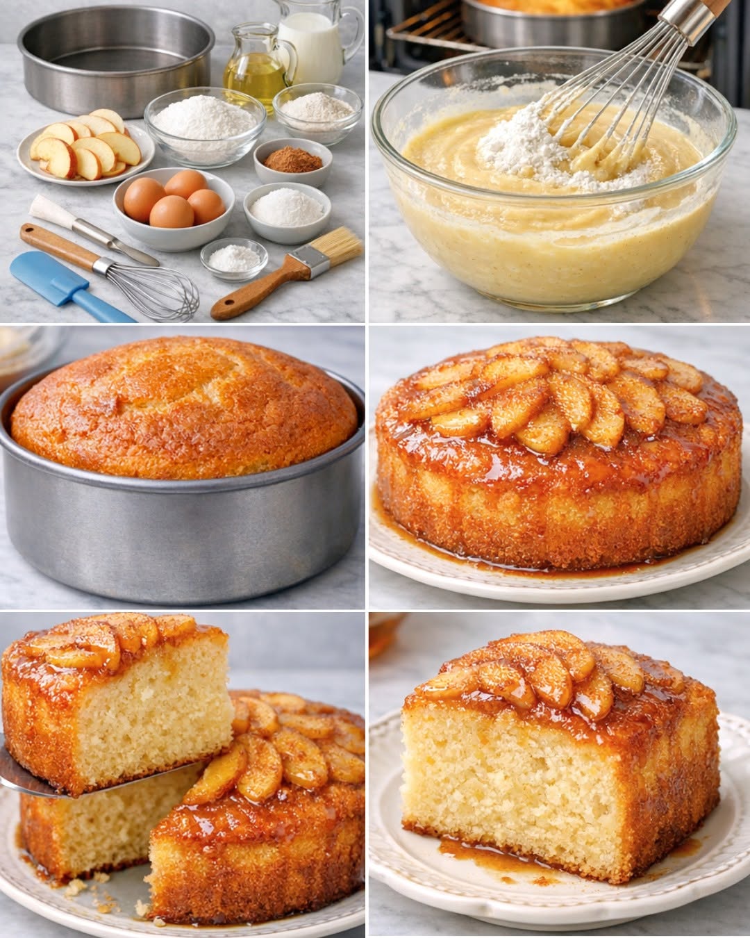PASTEL DE MANZANA HÚMEDA CON 1 TAZA