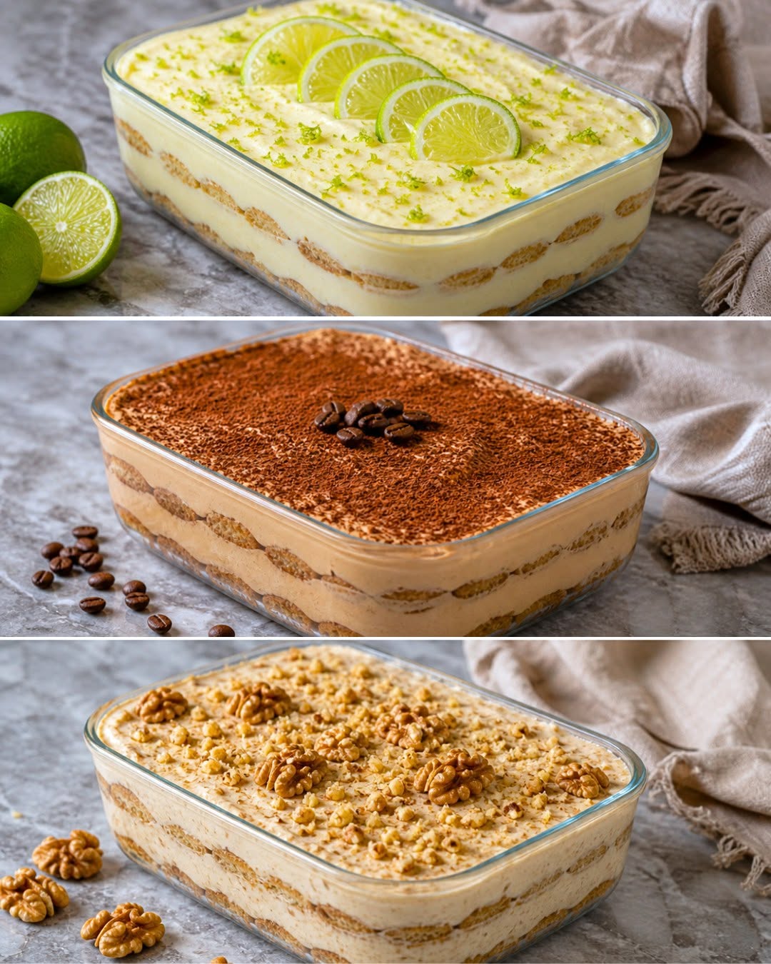 3 Recetas de Carlotas para Emprender  limón, café y nuez 😋
