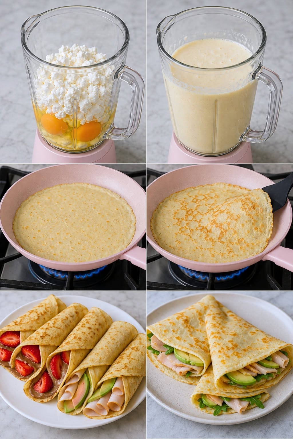 CREPAS SALUDABLES ALTO EN PROTEINA CON 2 INGREDIENTES 😱