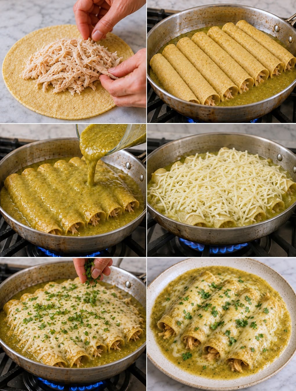 ENCHILADAS DE POLLO  PASO A PASO