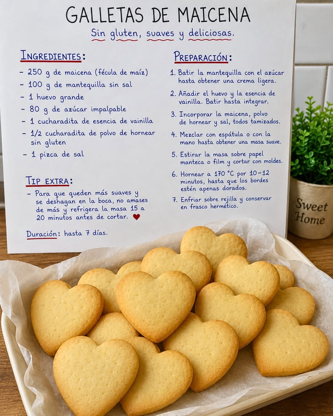 GALLETAS DE MAICENA SIN GLUTEN 