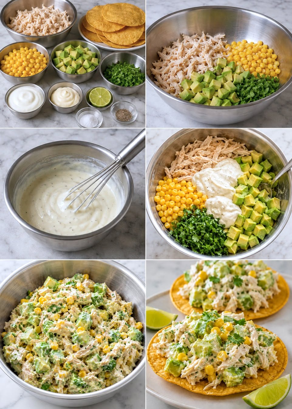 Tostatadas de Pollo Cremosas, Fáciles y Rápidas