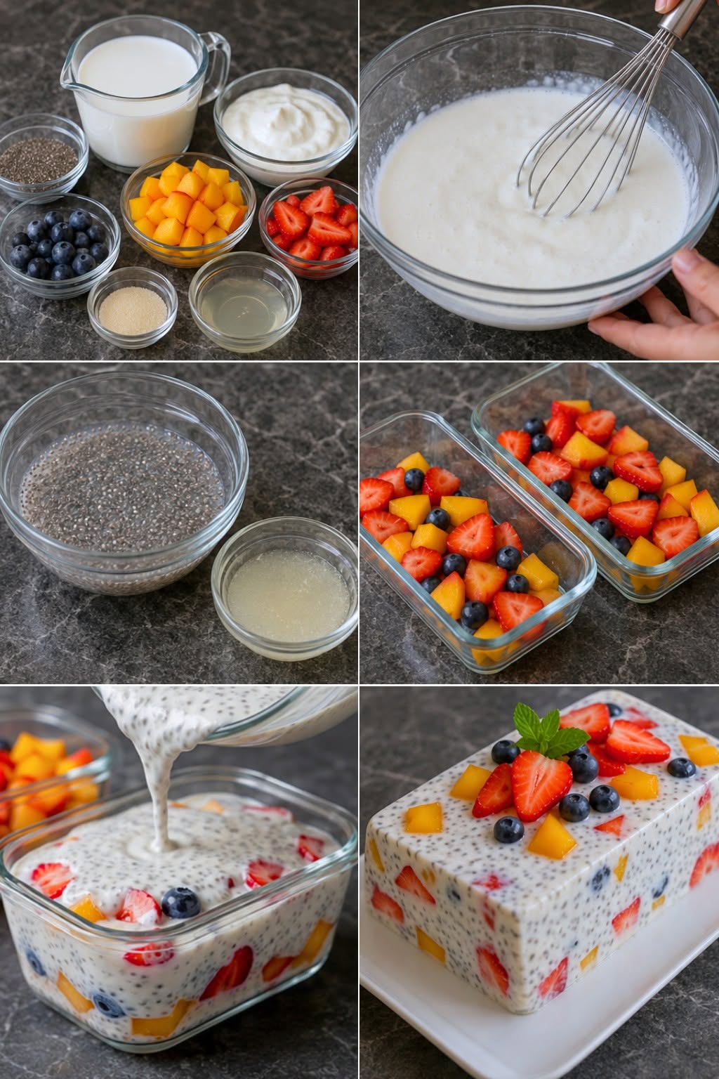 GELATINA DE CHÍA CON FRUTAS FÁCIL Y SALUDABLE 😱