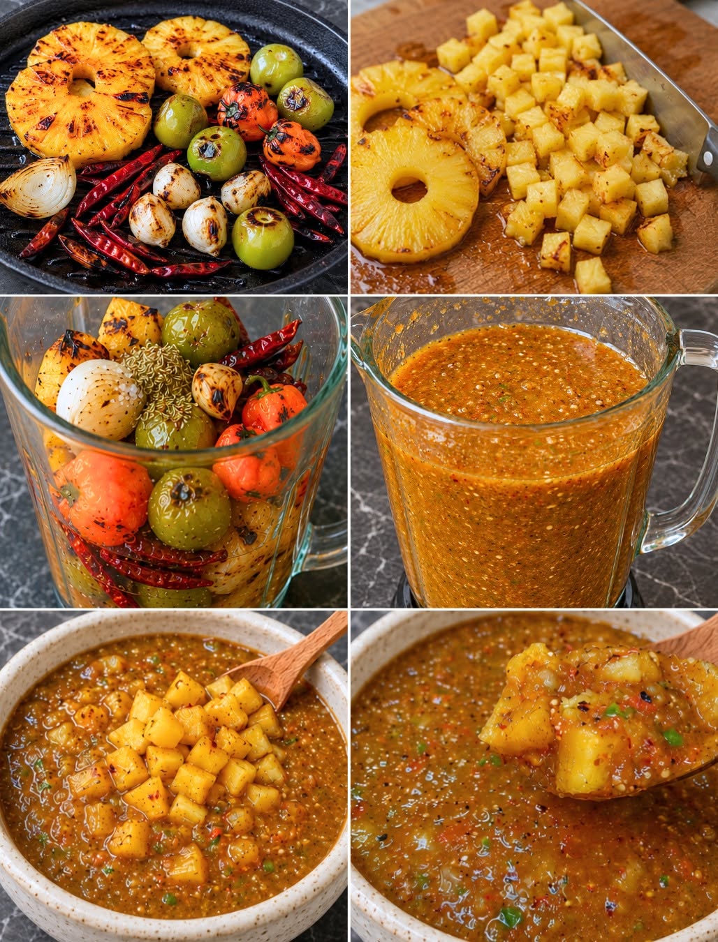 ASÍ PREPARÓ LA FAMOSA SALSA DE PIÑA ASADA 
