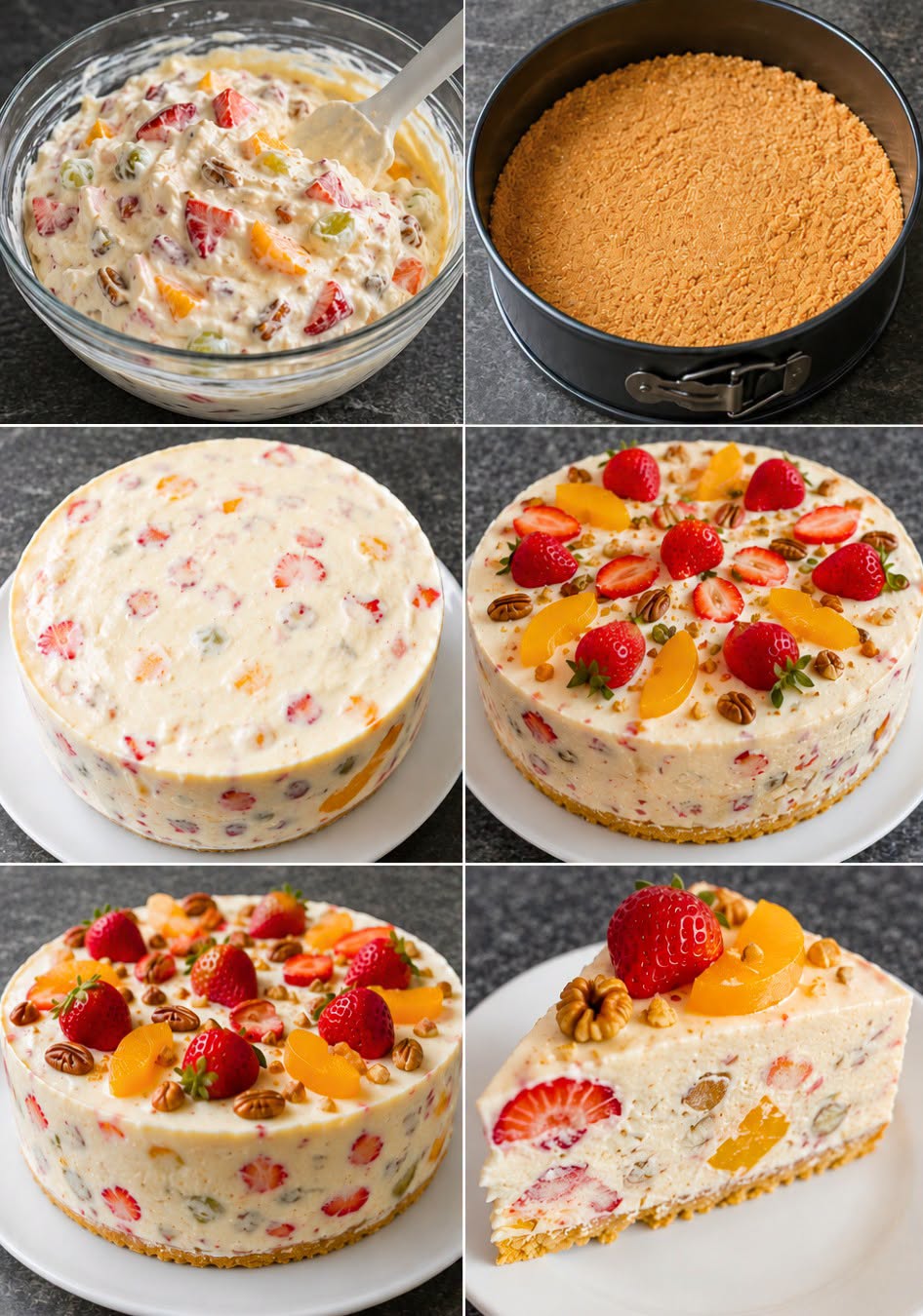 FAMOSO CHEESECAKE CREMOSO DE FRUTAS QUE FÁCIL 😱