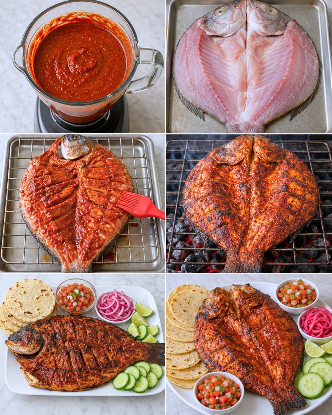 Pescado Zarandeado Casero como de Restaurante al Carbón 🔥🐟