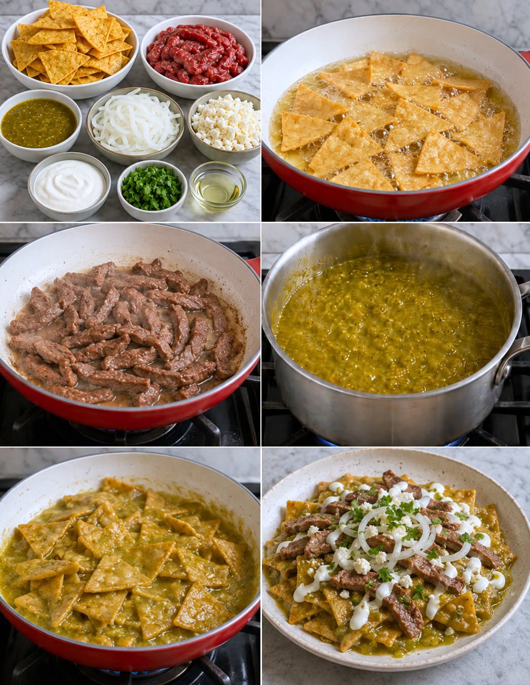 CHILAQUILES CON BISTEC