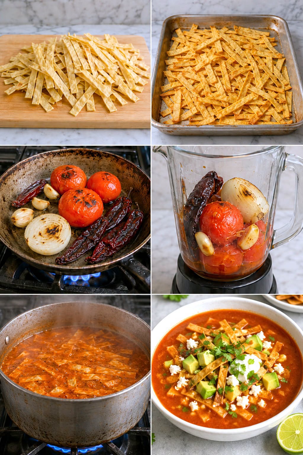 SOPA DE TORTILLA CON SABOR DE CASA 🍲