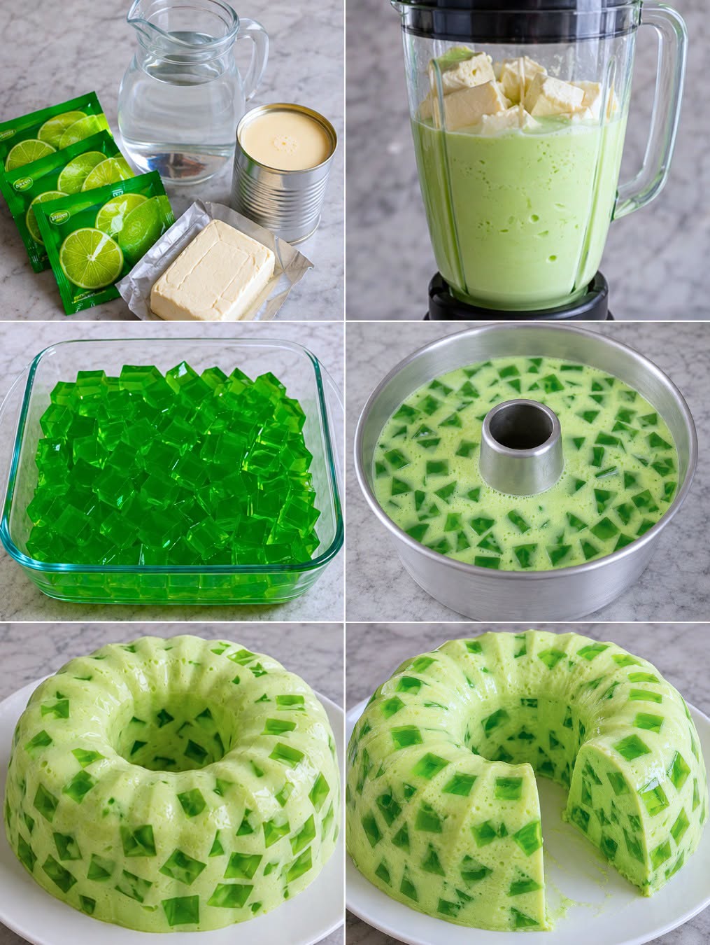 GELATINA MOSAICO DE LIMÓN CREMOSA Y FÁCIL 😱