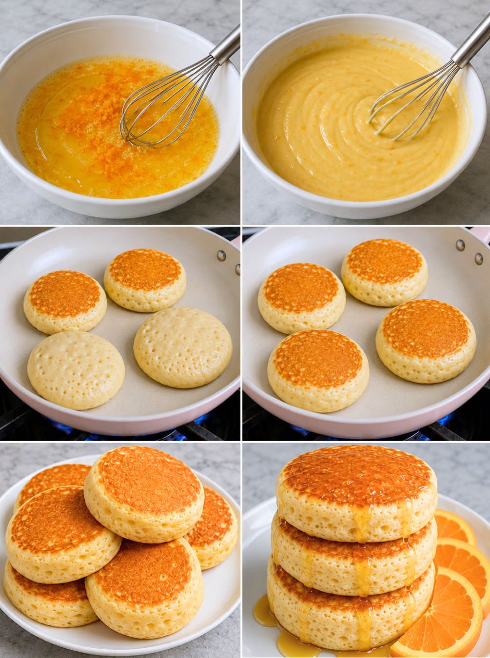 PANCAKES ESPONJOSITOS DE NARANJA 🍊🥞
