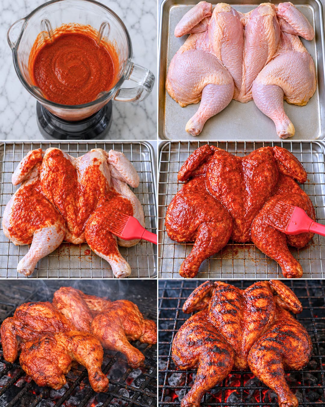 Pollo al carbón lleno de sabor 