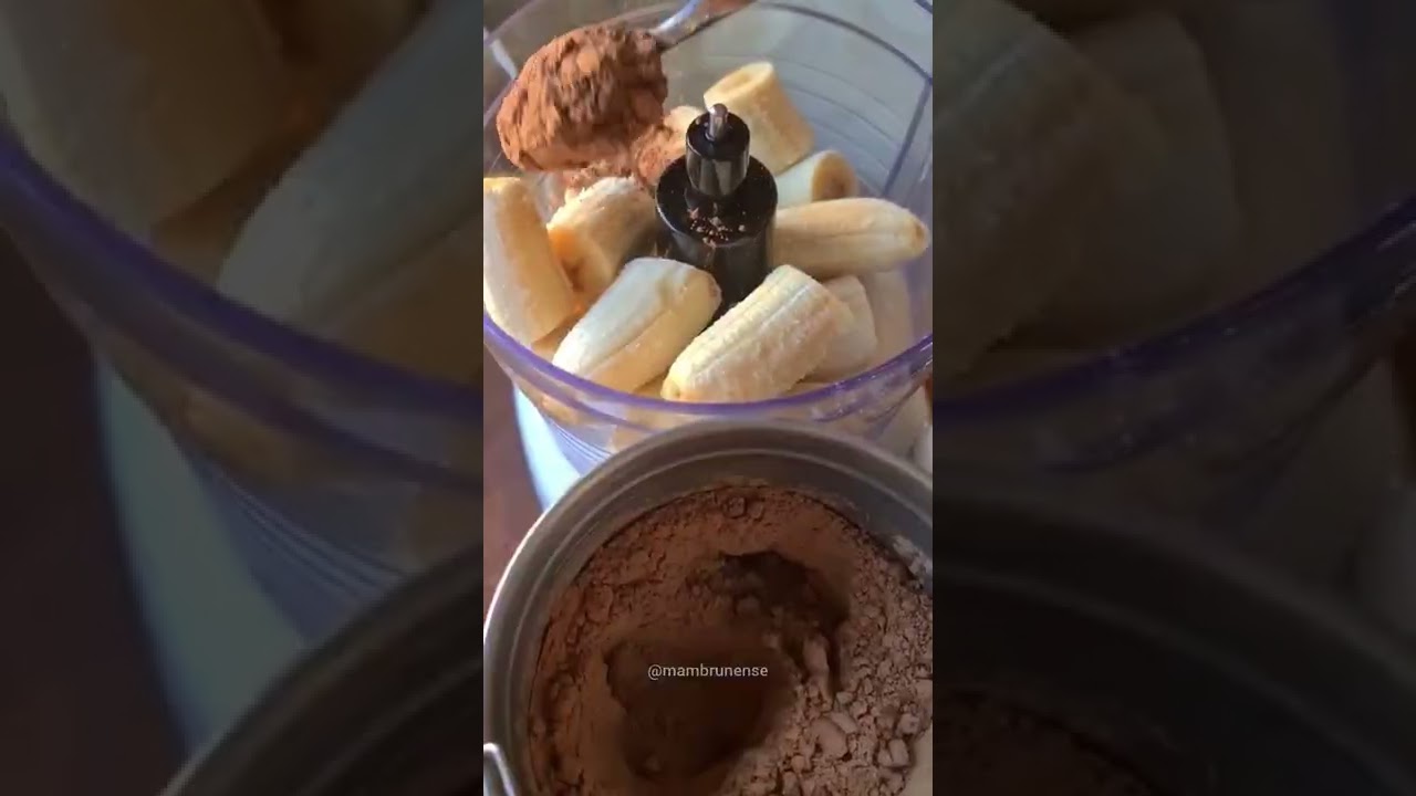 Helado de plátano y chocolate de 2 ingredientes